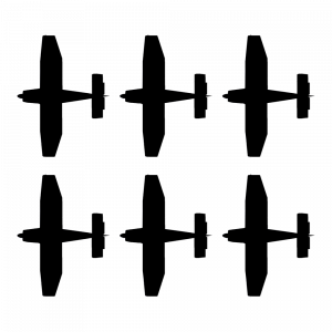 Bovenaanzicht van de Dice Six Formation