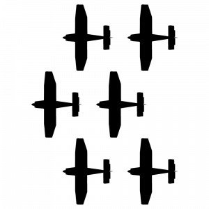 Bovenaanzicht van de Double Vic Formation